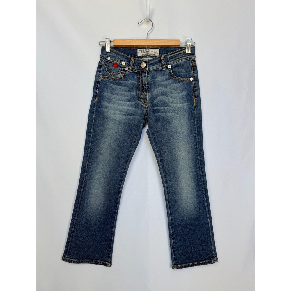 Jacob Cohen Jeans Size 26 Italian Japanese Denim Red Label Bootcut Cropped Y2K